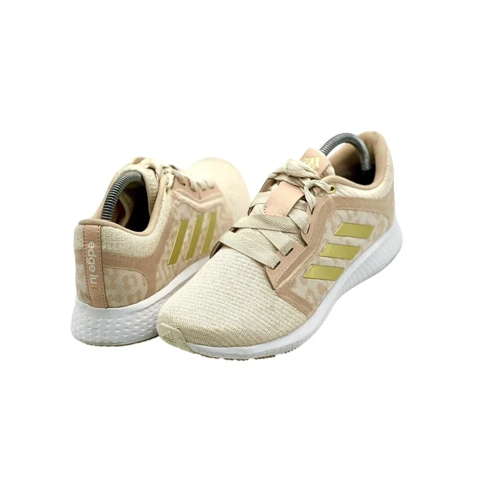 Adidas Edge Lux 4 Women's Beige Leopard Print Running Shoes Size 8.5 GZ6965‎